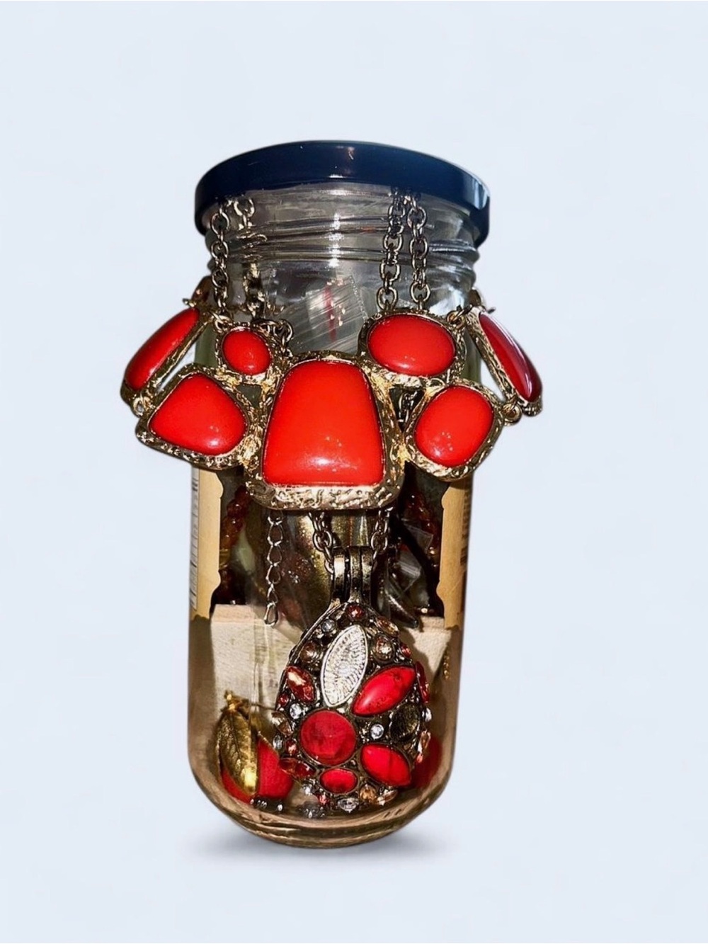 Vintage mystery jewelry jar Custom made